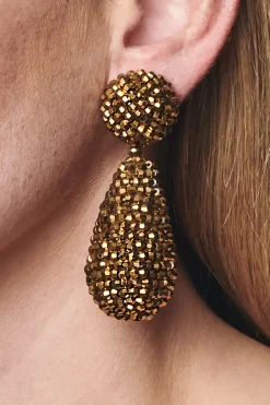 Alena Earrings-Metallic Faceted Beads-Sachin & Babi Fashion