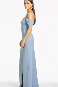Brittany 4-Way Stretch Crepe Gown-Sachin & Babi New