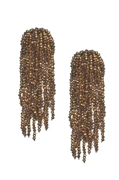 Fountain Earrings-Metallic Faceted Beads-Sachin & Babi Outlet