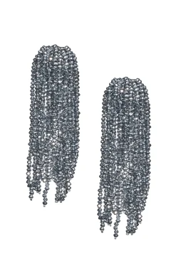 Fountain Earrings-Metallic Faceted Beads-Sachin & Babi Outlet