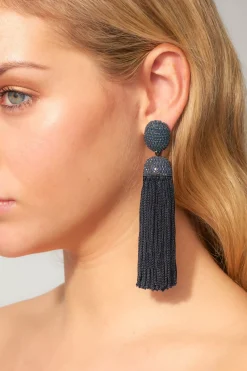 Hilary Earrings-Crystals/Thread-Sachin & Babi Online