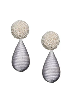 Lottie Earrings-Smooth Beads/Thread-Sachin & Babi Outlet