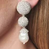 Maribel Earrings-Crystals/Baroque Pearl-Sachin & Babi Clearance