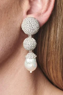 Maribel Earrings-Crystals/Baroque Pearl-Sachin & Babi Clearance