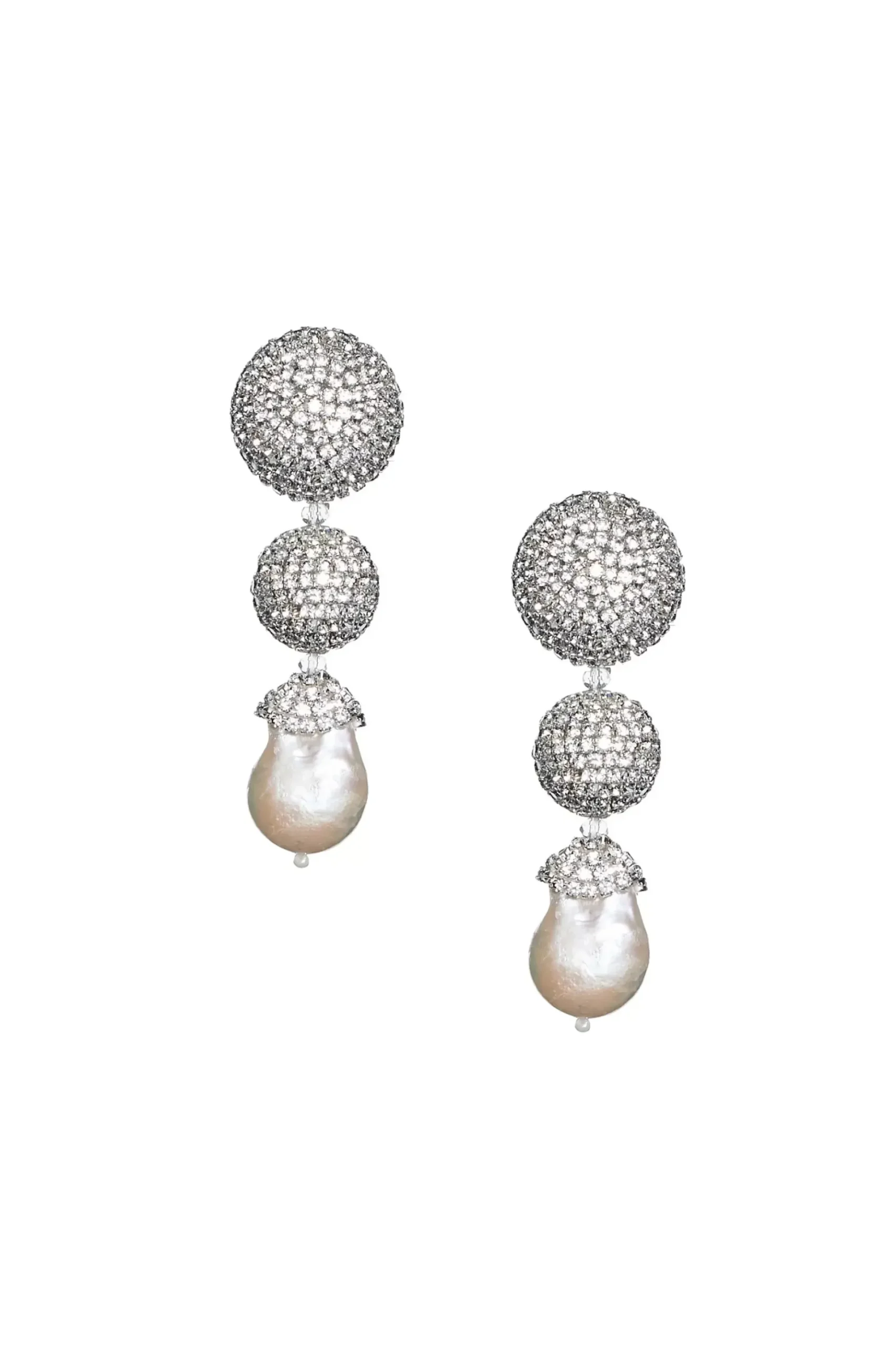 Maribel Earrings-Crystals/Baroque Pearl-Sachin & Babi Clearance