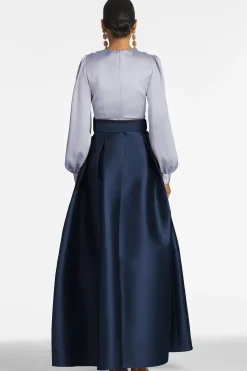 Zoe Gown-Cool Grey/Night Sky-Sachin & Babi Outlet