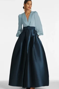 Zoe Gown-Slate/Navy-Sachin & Babi Cheap